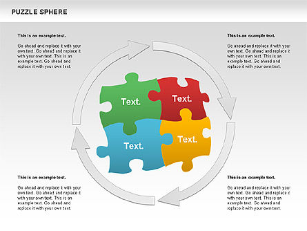 Diagrama de la esfera del rompecabezas, Diapositiva 10, 00715, Diagramas de puzzle — PoweredTemplate.com