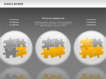 Diagrama de la esfera del rompecabezas, Diapositiva 12, 00715, Diagramas de puzzle — PoweredTemplate.com