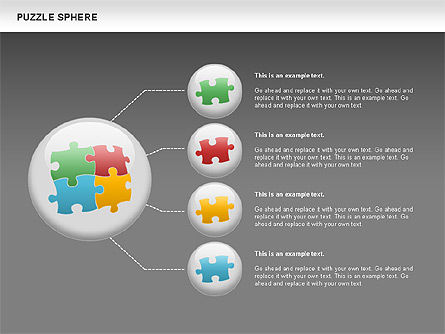 Schéma de sphère de puzzle, Diapositive 14, 00715, Schémas puzzle — PoweredTemplate.com