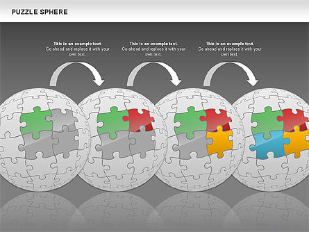 Schéma de sphère de puzzle, Diapositive 15, 00715, Schémas puzzle — PoweredTemplate.com