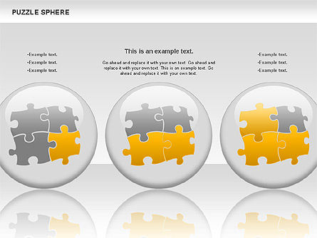 퍼즐 구형 다이어그램, 슬라이드 7, 00715, 퍼즐 도표 — PoweredTemplate.com
