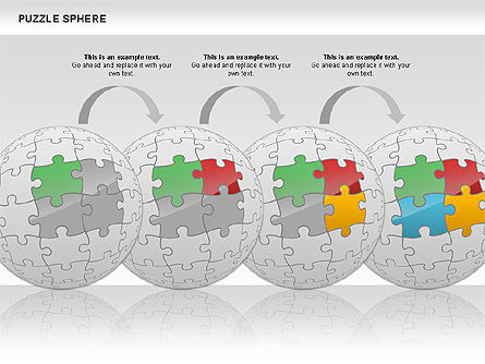퍼즐 구형 다이어그램, 슬라이드 8, 00715, 퍼즐 도표 — PoweredTemplate.com