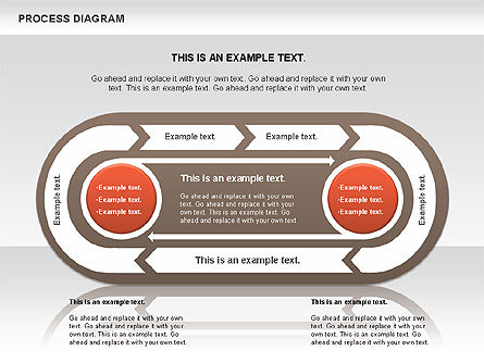 Diagrama do processo, Modelo do PowerPoint, 00716, Diagramas de Processo — PoweredTemplate.com