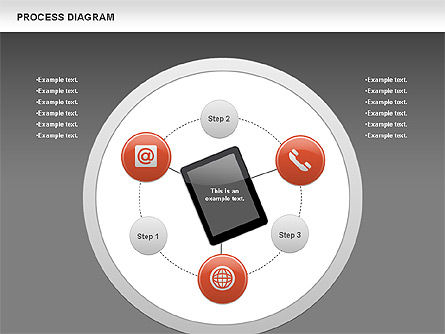 프로세스 다이어그램, 슬라이드 14, 00716, 프로세스 도표 — PoweredTemplate.com