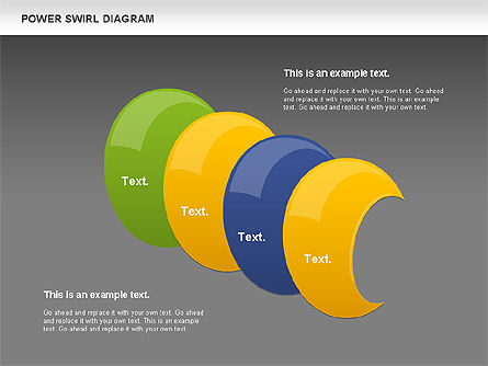 다채로운 전력 소용돌이 다이어그램, 슬라이드 11, 00717, 모양 — PoweredTemplate.com