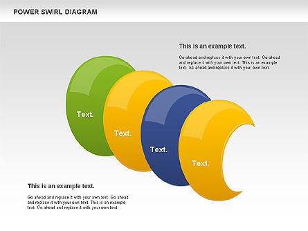 다채로운 전력 소용돌이 다이어그램, 슬라이드 3, 00717, 모양 — PoweredTemplate.com