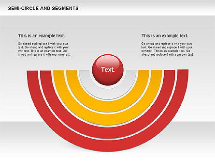 Segments and Semicircle, Slide 7, 00721, Pie Charts — PoweredTemplate.com