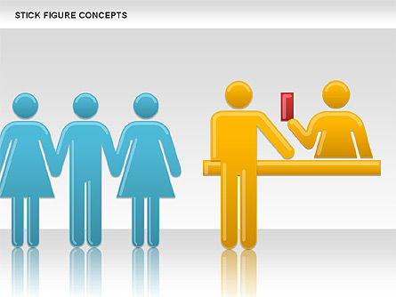 Figuras de la figura del palillo, Diapositiva 12, 00723, Formas — PoweredTemplate.com