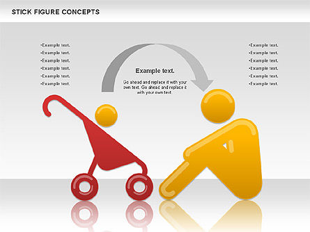 Stick Figure Shapes, Slide 14, 00723, Shapes — PoweredTemplate.com