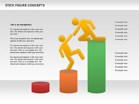 Stick Figure Shapes, Slide 15, 00723, Shapes — PoweredTemplate.com