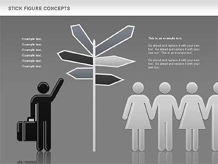Figuras de la figura del palillo, Diapositiva 17, 00723, Formas — PoweredTemplate.com