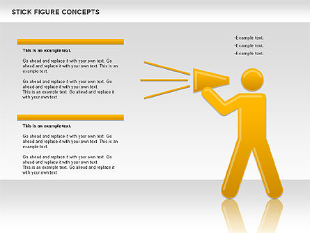 Figuras de la figura del palillo, Diapositiva 2, 00723, Formas — PoweredTemplate.com