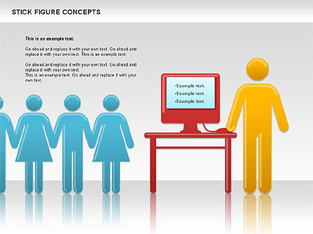 Figuras de la figura del palillo, Diapositiva 5, 00723, Formas — PoweredTemplate.com