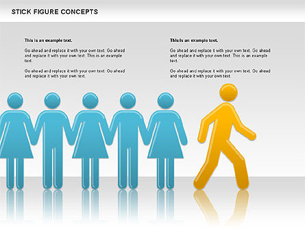Figuras de la figura del palillo, Diapositiva 6, 00723, Formas — PoweredTemplate.com
