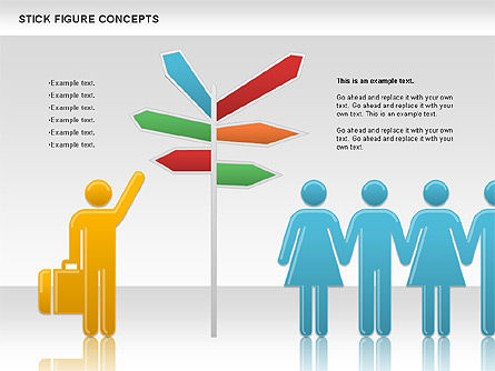 Figuras de la figura del palillo, Diapositiva 7, 00723, Formas — PoweredTemplate.com