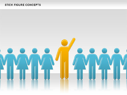 Figuras de la figura del palillo, Diapositiva 8, 00723, Formas — PoweredTemplate.com