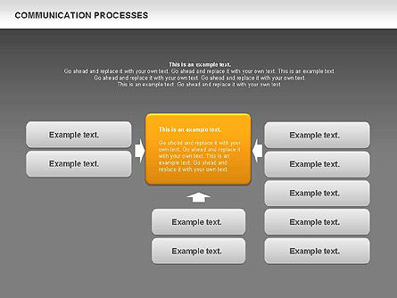 Communicatieproces tekstvakken diagram, Dia 11, 00726, Procesdiagrammen — PoweredTemplate.com