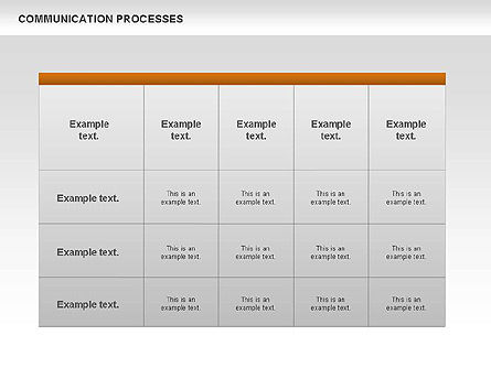 通信プロセスのテキストボックスの図, スライド 4, 00726, プロセス図 — PoweredTemplate.com