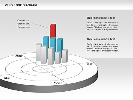 Windrose Diagram, PowerPoint Template, 00727, Business Models — PoweredTemplate.com