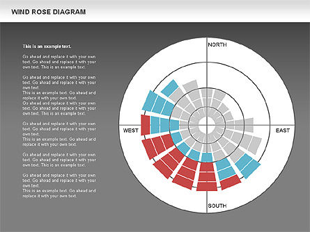 윈드 로즈 다이어그램, 슬라이드 11, 00727, 비즈니스 모델 — PoweredTemplate.com