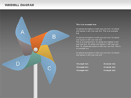 Diagramme du moulin à vent, Diapositive 11, 00728, Modèles commerciaux — PoweredTemplate.com