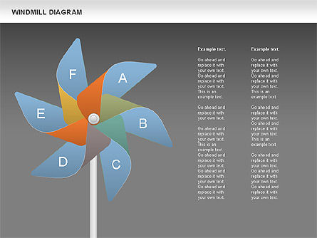 Diagrama del molino de viento, Diapositiva 13, 00728, Modelos de negocios — PoweredTemplate.com