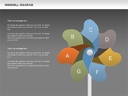 Windmill-Diagramm, Folie 14, 00728, Business Modelle — PoweredTemplate.com