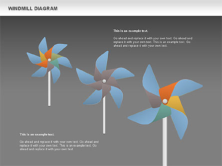Diagramme du moulin à vent, Diapositive 15, 00728, Modèles commerciaux — PoweredTemplate.com