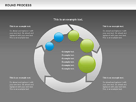 ラウンドプロセス図, スライド 12, 00729, プロセス図 — PoweredTemplate.com