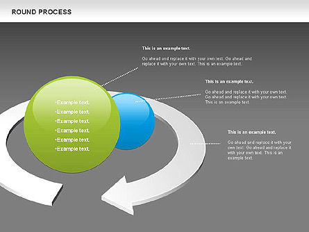 Schéma de processus rond, Diapositive 13, 00729, Schémas de procédés — PoweredTemplate.com
