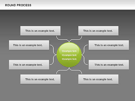 Rundes Prozessdiagramm, Folie 14, 00729, Prozessdiagramme — PoweredTemplate.com