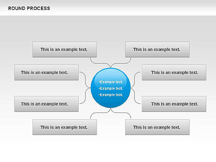Diagrama de proceso redondo, Diapositiva 5, 00729, Diagramas de proceso — PoweredTemplate.com