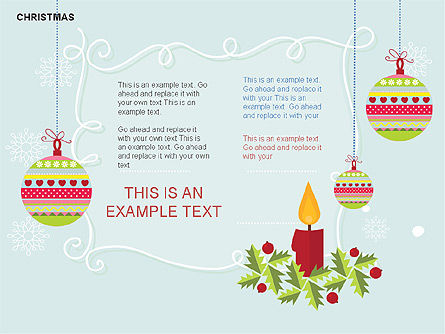 クリスマスの形と図, スライド 6, 00731, 図形 — PoweredTemplate.com