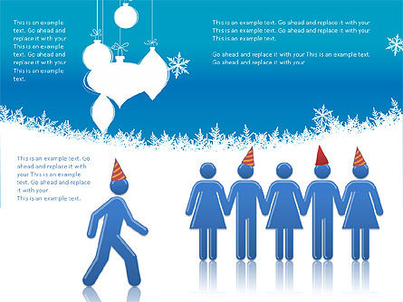 圣诞节形状和图表, 幻灯片 7, 00731, 形状 — PoweredTemplate.com