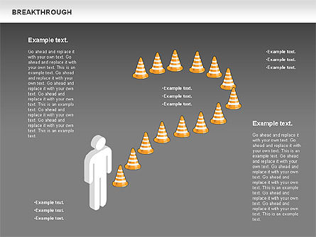 Diagram Cones Terobosan, Slide 14, 00732, Model Bisnis — PoweredTemplate.com