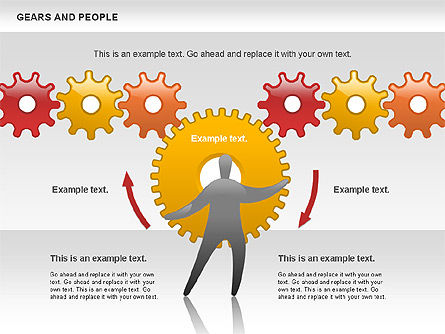 Gears and people, Diapositive 11, 00734, Formes — PoweredTemplate.com
