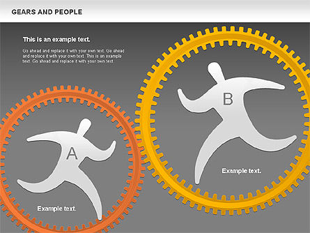Gears and people, Diapositive 14, 00734, Formes — PoweredTemplate.com