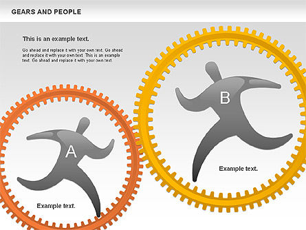 Gears and People, Slide 3, 00734, Shapes — PoweredTemplate.com