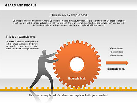 Engranajes y personas, Diapositiva 4, 00734, Formas — PoweredTemplate.com