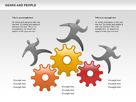 기어와 사람, 슬라이드 7, 00734, 모양 — PoweredTemplate.com