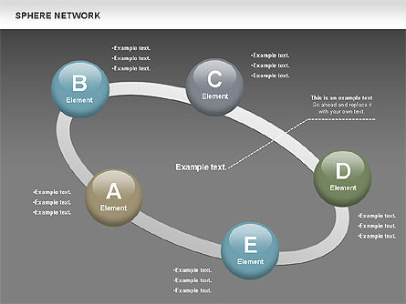 Red Esfera, Diapositiva 11, 00736, Modelos de negocios — PoweredTemplate.com