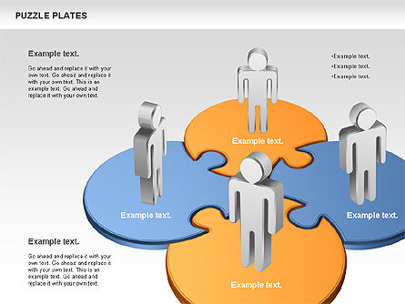 Placas del rompecabezas, Diapositiva 10, 00737, Diagramas de puzzle — PoweredTemplate.com