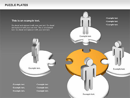 Placas del rompecabezas, Diapositiva 12, 00737, Diagramas de puzzle — PoweredTemplate.com