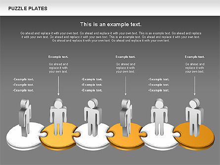 Placas del rompecabezas, Diapositiva 13, 00737, Diagramas de puzzle — PoweredTemplate.com