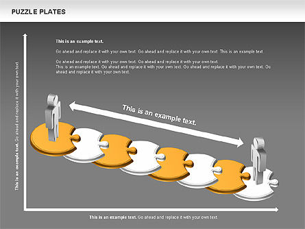 Piring Teka-teki, Slide 16, 00737, Diagram Puzzle — PoweredTemplate.com