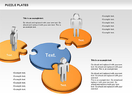 Placas del rompecabezas, Diapositiva 5, 00737, Diagramas de puzzle — PoweredTemplate.com