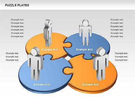 Plaques de puzzle, Diapositive 7, 00737, Schémas puzzle — PoweredTemplate.com