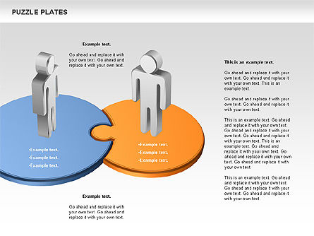 Placas del rompecabezas, Diapositiva 9, 00737, Diagramas de puzzle — PoweredTemplate.com