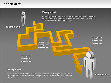 Labirinto 3d, Slide 14, 00738, Modelli di lavoro — PoweredTemplate.com