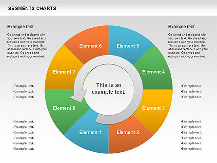 Tabla de segmentos, Diapositiva 3, 00739, Gráficos circulares — PoweredTemplate.com